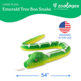 The Petting Zoo Emerald Tree Boa Snake 54" Recycled Plush Earth Keeperz