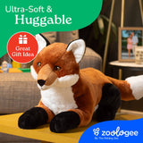 The Petting Zoo Giant Plush Red Fox Jumbo 20" (47cm) Earth Keeperz Eco Friendly