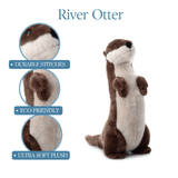 The Petting Zoo Giant River Otter Standing 20" (48cm) Eco Friendly Wild Onez
