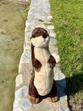 The Petting Zoo Giant River Otter Standing 20" (48cm) Eco Friendly Wild Onez
