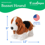 The Petting Zoo The Petting Zoo - New Basset Hound Dog Medium 12" (30cm)