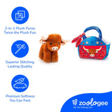 The Petting Zoo The Petting Zoo - Plush Animal Set with Purse -  9" Longhorn