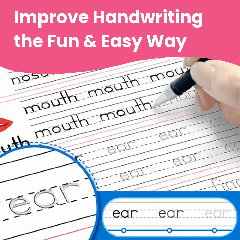 The Pink Pigs Pink Pigs™ Reusable Grooved Handwriting Workbook