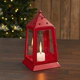 VHC Brands VHC Brands - Metal Lantern Barn Red Tealight Holder 9x5x5