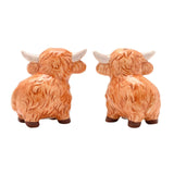 WIDDOP and Co Inc Country Living Highland Cow Salt & Pepper Shakers