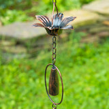Zaer Ltd. International Zaer Ltd. International - 76" Long Iron Rain Chain with Daisies