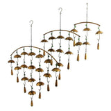 Zaer Ltd. International Zaer Ltd. International - Antique Copper Umbrella Wind Chimes with Bells- 3 Sizes