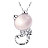 Alibaba - Booker Fine Fashion Jewelry-Necklace Cat Pearl Necklace in Sterling Silver