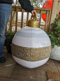 Alibaba christmas ornaments inflatable Gold Stripe Inflatable LED Christmas Ornaments 7 Designs!  Large Size