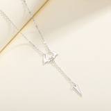 Alibaba Fine Fashion Jewelry-Necklace Bat Necklace-Cute flying Bat in Sterling Silver Adorns Your Neck