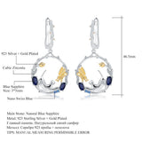 Alibaba Fine Fashion Jewelry SET Cat and Butterfly Fine Sterling Silver Jewelry, Genuine Gemstone-Necklace, Earrings, Ring or SET