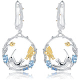 Alibaba Fine Fashion Jewelry SET Topaz-Earrings Cat and Butterfly Fine Sterling Silver Jewelry, Genuine Gemstone-Necklace, Earrings, Ring or SET