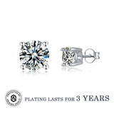 alibaba-koko moissanite earrings studs Clear / .5ct Moissanite Stud Earrings .5ct-2ct Sterling Silver Waterproof