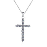 Alibaba moissanite necklace 1.2ctw OUT OF STOCK Special Buy!  Moissanite Cross Pendant 925 Sterling Silver 1.26ctw and 3.6ctw