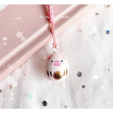 AliExpress Accessories Pig Japanese Lucky Pig or Koi Bell Laniard Handmade
