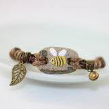 AliExpress Fashion Bracelets Ceramic Bee Charm Bracelet Bronze Mens/Ladies Wristband Bangle, So CUTE!