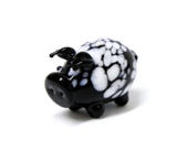 AliExpress Figurines 3 Black/White Murano Glass Handblown Piggy Assortment