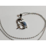 AliExpress Fine Fashion Jewelry-Necklace Dolphin Necklaces (4 Styles) in 925 Silver with Blue Cubic Zirconia