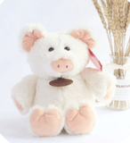Plush Piggy Scruffy Look Super Cute White Pink