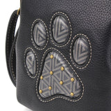 Chala Handbags and Clutches Paw Print Black UNI-Cellphone Crossbody NEW DESIGN! by Chala