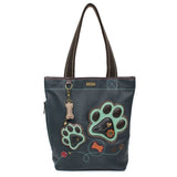 Chala Handbags CHALA - TEAL PAW PRINT - EVERYDAY ZIP TOTE II*