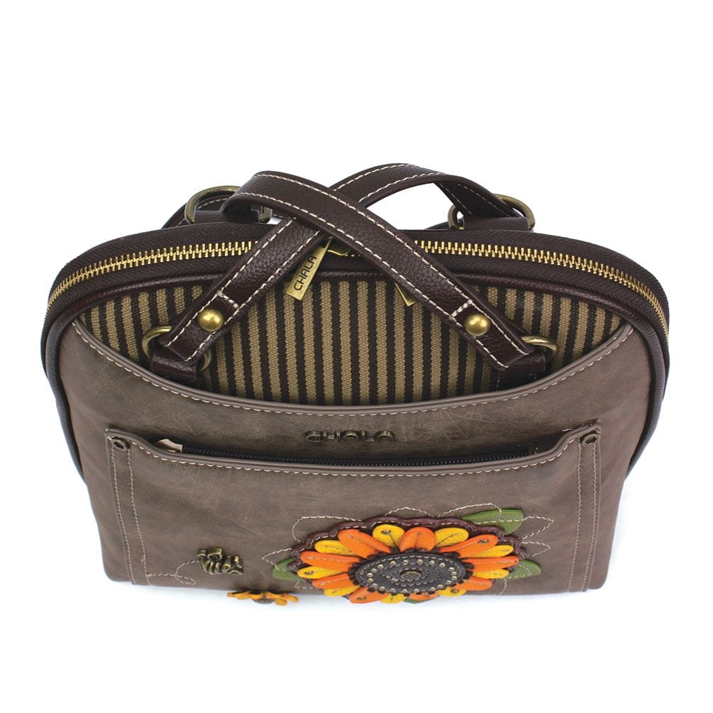 Convertible Backpack-Purse by Chala-Paw, Sunflower, Dragonfly, Sloth