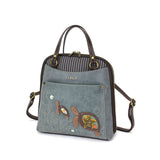 Chala Handbags Turtles Convertible Backpack-Purse by Chala-Paw, Sunflower, Dragonfly, Sloth, Butterfly and Turtle Vegan*