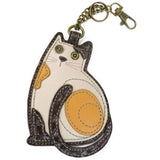 Chala Keychain LAZZY CAT - Calico Kitty KEYCHAIN/KEY FOB/COIN PURSE* by Chala