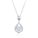 Coco-Alibaba Fine Fashion Jewelry-Necklace Hearts and Halo Moissanite Twinkle Set Necklace 925 Sterling Silver