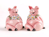 Faire: Blue Sky Clayworks Salt & Pepper Shakers Pink Pigs Funny Salt & Pepper Set Handmade