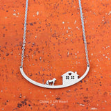 FAIRE - Close 2 UR Heart Fashion Jewelry Necklaces Dog with Cat Home Pet Lover's Picks: Dogs and Cats Stainless Steel Made in the USA Bar Necklaces*