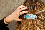 FAIRE - Copper Arts Fashion Jewelry Van Gogh Almond Blossom and Sunflower Copper Barrettes, Handmade in the USA