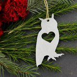 Bird Metal Ornaments:  Cardinal, Owl, Hummingbird, Loon * - Owl