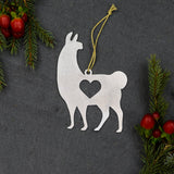 FAIRE - Iron Maid Ornament Llama Alpaca Animal Metal Ornaments
