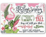 Faire-Lone Star Art Novelty Signs 8 x 12 Flamingo Wisdom - Metal Sign