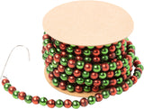 Faire: Silver Tree Home & Holiday Christmas Decoration Mini Garland Strand Red & Green Beads Shiny