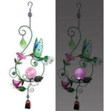 FAIRE - Sunset Vista Decor Hummingbird Metal Art Hanging Solar Sculptures:  Hummingbird, Butterfly & Dragonfly
