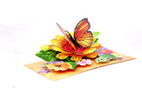 Faire-Wonder Paper Art 3d greeting card Monarch Butterfly 3D Pop Up Greeting Card