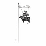 Faire-Zingz & Thingz Gardening Life Is Better On The Farm Garden Stake