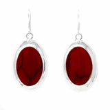 GCDS-UPA Jewelry Red Jasper Oval Earrings Handmade in Mexico