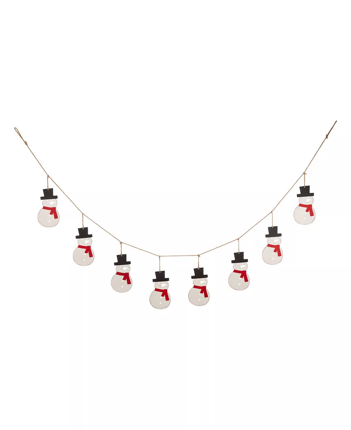 GLITZHOME LLC CHRISTMAS Christmas Metal Snowman Garland Imported Decoration for the Holiday Season