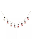 GLITZHOME LLC CHRISTMAS Christmas Metal Snowman Garland Imported Decoration for the Holiday Season