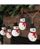GLITZHOME LLC CHRISTMAS Christmas Metal Snowman Garland Imported Decoration for the Holiday Season