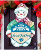 ITC MANUFACTURING PROMOTIONAL GROUP CHRISTMAS Snowman Wooden Decor Made in USA Door, window, wall, fence Decoration