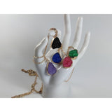 Jewel Palace Fashion Necklace Multi Colored Druzy Fashion Necklaces