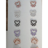 Joe Fine Fashion Jewelry-Earrings Clear Heart Paw Pet Paw Earrings with Sparkling Cubic Zirconia in Solid Sterling Silver, Beautiful!