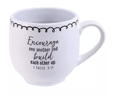 Kellis Gifts Mug Friends Encourage One Another Artisan Doodles Scripture Coffee Mug
