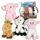 Kellis Gifts Plush Animals SET of 4 Barn Yard Pals Small Plush Farm Animals that Make Sounds!  Pig, Cow, Sheep, Horse *