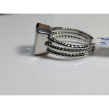 King He Fine Fashion Jewelry Ring 5ct Topaz or Amethyst Ring Three Rope Look Bands