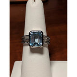 King He Fine Fashion Jewelry Ring Topaz 5ct Topaz or Amethyst Ring Three Rope Look Bands